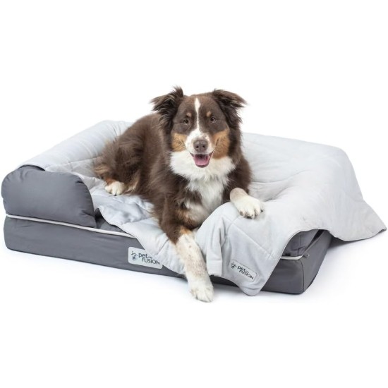 PetFusion Premium Cooling Blanket for Cats and Dogs, Lightweight Pet Blanket, Machine Washable, Multiple Sizes: for Small to Extra Large Pets, Multiple Colors: Grey and Brown Blanket PetFusion Premium Cooling Blanket for Cats and Dogs, Lightweight Pet Blanket, Machine Washable, Multiple Sizes: for Small to Extra Large Pets, Multiple Colors: Grey and Brown Blanket