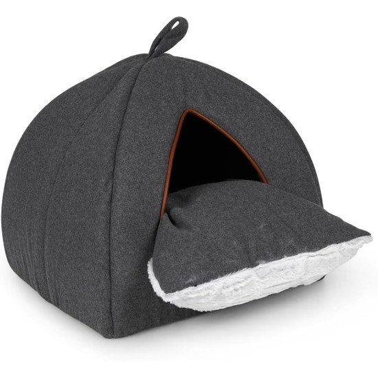 Petface Sage Herringbone Igloo Cat Bed Petface Sage Herringbone Igloo Cat Bed