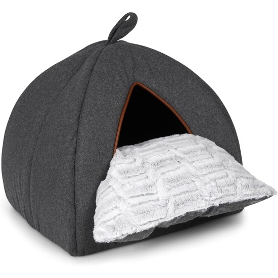 Petface Sage Herringbone Igloo Cat Bed Petface Sage Herringbone Igloo Cat Bed