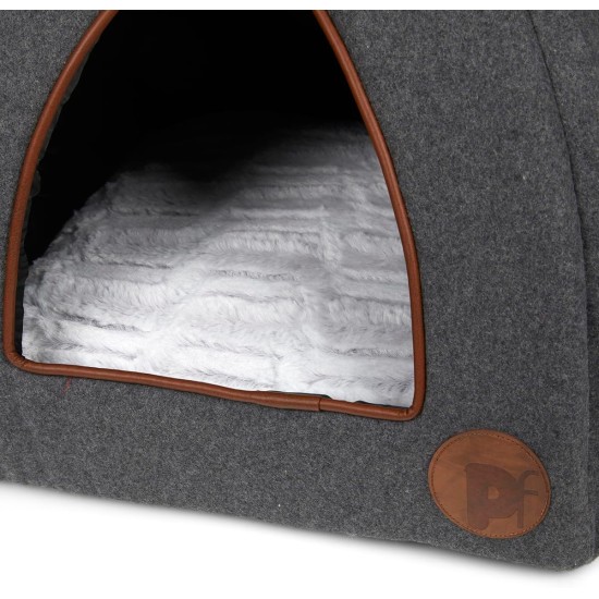 Petface Sage Herringbone Igloo Cat Bed Petface Sage Herringbone Igloo Cat Bed