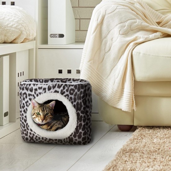 Petmaker Indoor Cat House with Removable Foam Cushion, Cat Cave for Puppies, Rabbits, Guinea Pigs, Hedgehogs and Other Small Animals, Grey Petmaker Indoor Cat House with Removable Foam Cushion, Cat Cave for Puppies, Rabbits, Guinea Pigs, Hedgehogs and Other Small Animals, Grey