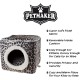 Petmaker Indoor Cat House with Removable Foam Cushion, Cat Cave for Puppies, Rabbits, Guinea Pigs, Hedgehogs and Other Small Animals, Grey Petmaker Indoor Cat House with Removable Foam Cushion, Cat Cave for Puppies, Rabbits, Guinea Pigs, Hedgehogs and Other Small Animals, Grey