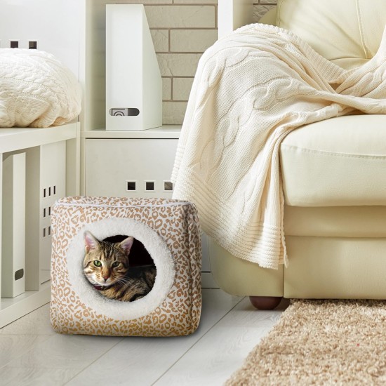 Petmaker Indoor Cat House with Removable Foam Cushion, Cat Cave for Puppies, Rabbits, Guinea Pigs, Hedgehogs and Other Small Animals, Grey Petmaker Indoor Cat House with Removable Foam Cushion, Cat Cave for Puppies, Rabbits, Guinea Pigs, Hedgehogs and Other Small Animals, Grey