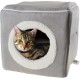 Petmaker Indoor Cat House with Removable Foam Cushion, Cat Cave for Puppies, Rabbits, Guinea Pigs, Hedgehogs and Other Small Animals, Grey Petmaker Indoor Cat House with Removable Foam Cushion, Cat Cave for Puppies, Rabbits, Guinea Pigs, Hedgehogs and Other Small Animals, Grey