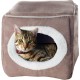 Petmaker Indoor Cat House with Removable Foam Cushion, Cat Cave for Puppies, Rabbits, Guinea Pigs, Hedgehogs and Other Small Animals, Grey Petmaker Indoor Cat House with Removable Foam Cushion, Cat Cave for Puppies, Rabbits, Guinea Pigs, Hedgehogs and Other Small Animals, Grey