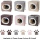 Petmaker Indoor Cat House with Removable Foam Cushion, Cat Cave for Puppies, Rabbits, Guinea Pigs, Hedgehogs and Other Small Animals, Grey Petmaker Indoor Cat House with Removable Foam Cushion, Cat Cave for Puppies, Rabbits, Guinea Pigs, Hedgehogs and Other Small Animals, Grey