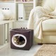 Petmaker Indoor Cat House with Removable Foam Cushion, Cat Cave for Puppies, Rabbits, Guinea Pigs, Hedgehogs and Other Small Animals, Grey Petmaker Indoor Cat House with Removable Foam Cushion, Cat Cave for Puppies, Rabbits, Guinea Pigs, Hedgehogs and Other Small Animals, Grey