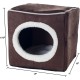 Petmaker Indoor Cat House with Removable Foam Cushion, Cat Cave for Puppies, Rabbits, Guinea Pigs, Hedgehogs and Other Small Animals, Grey Petmaker Indoor Cat House with Removable Foam Cushion, Cat Cave for Puppies, Rabbits, Guinea Pigs, Hedgehogs and Other Small Animals, Grey