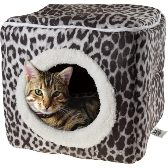 Petmaker Indoor Cat House with Removable Foam Cushion, Cat Cave for Puppies, Rabbits, Guinea Pigs, Hedgehogs and Other Small Animals, Grey Petmaker Indoor Cat House with Removable Foam Cushion, Cat Cave for Puppies, Rabbits, Guinea Pigs, Hedgehogs and Other Small Animals, Grey