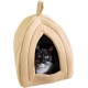 Petmaker Pet Bed, Igloo Soft Inner Tent with Concealed Cover for Cats, Kittens and Small Pets with Removable Cushion, Light Brown Petmaker Pet Bed, Igloo Soft Inner Tent with Concealed Cover for Cats, Kittens and Small Pets with Removable Cushion, Light Brown