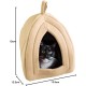 Petmaker Pet Bed, Igloo Soft Inner Tent with Concealed Cover for Cats, Kittens and Small Pets with Removable Cushion, Light Brown Petmaker Pet Bed, Igloo Soft Inner Tent with Concealed Cover for Cats, Kittens and Small Pets with Removable Cushion, Light Brown