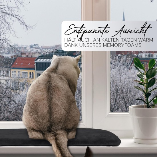 Petriumph® Cat Window Lounger Orthopaedic Cat Cushion and Cat Lounger in One Cat Bed Window Lounger for Cats Self-Heating Cat Blanket Cat Bed Window Sill Petriumph® Cat Window Lounger Orthopaedic Cat Cushion and Cat Lounger in One Cat Bed Window Lounger for Cats Self-Heating Cat Blanket Cat Bed Window Sill