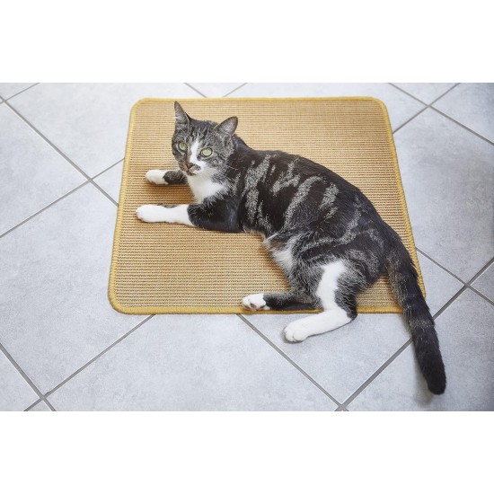 Pets Club Scratching Mat Made of 100% Sisal for Cats, Sustainable and Environmentally Friendly, Fully Overlocked with Non-Slip Backing, 50 x 80 cm Pets Club Scratching Mat Made of 100% Sisal for Cats, Sustainable and Environmentally Friendly, Fully Overlocked with Non-Slip Backing, 50 x 80 cm