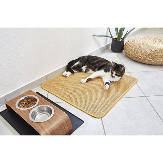 Pets Club Scratching Mat Made of 100% Sisal for Cats, Sustainable and Environmentally Friendly, Fully Overlocked with Non-Slip Backing, 50 x 80 cm Pets Club Scratching Mat Made of 100% Sisal for Cats, Sustainable and Environmentally Friendly, Fully Overlocked with Non-Slip Backing, 50 x 80 cm