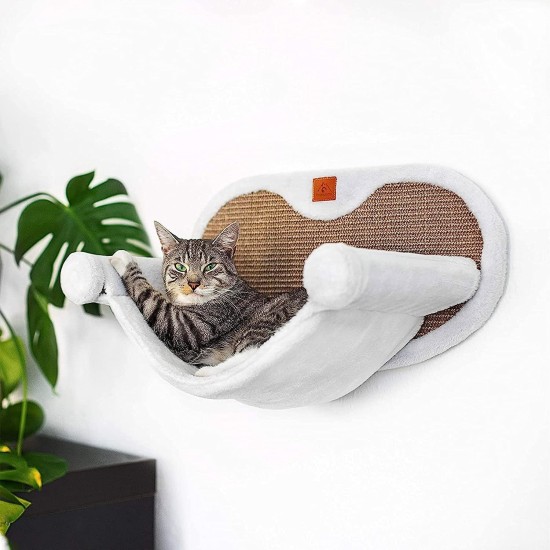 Pfotenolymp® Hammock for Cats Stable with Wall Mounting for Cats up to 10 kg | Cat Hammock Complete Set | Cat Bed Lounger Pfotenolymp® Hammock for Cats Stable with Wall Mounting for Cats up to 10 kg | Cat Hammock Complete Set | Cat Bed Lounger