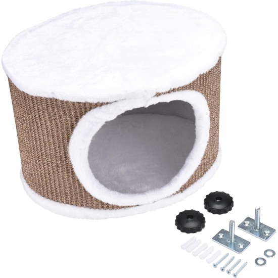 Pfotenolymp® Hammock for Cats Stable with Wall Mounting for Cats up to 10 kg | Cat Hammock Complete Set | Cat Bed Lounger Pfotenolymp® Hammock for Cats Stable with Wall Mounting for Cats up to 10 kg | Cat Hammock Complete Set | Cat Bed Lounger