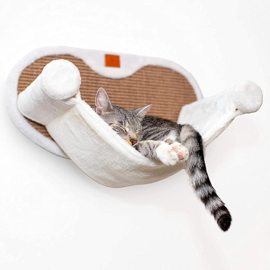 Pfotenolymp® Hammock for Cats Stable with Wall Mounting for Cats up to 10 kg | Cat Hammock Complete Set | Cat Bed Lounger Pfotenolymp® Hammock for Cats Stable with Wall Mounting for Cats up to 10 kg | Cat Hammock Complete Set | Cat Bed Lounger