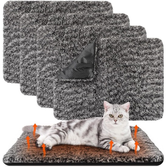Photect 4 Self-Heating Cat Blankets, Self-Heating Blanket for Pets, Warm, Self-Warming, Washable, Pet, Dogs, Cats, Heat Blanket, Removable, Non-Slip Heat Mat (Grey) Photect 4 Self-Heating Cat Blankets, Self-Heating Blanket for Pets, Warm, Self-Warming, Washable, Pet, Dogs, Cats, Heat Blanket, Removable, Non-Slip Heat Mat (Grey)