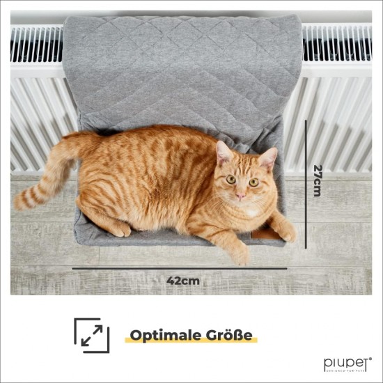 PiuPet® Cat Radiator Lounger - Suitable for All Standard Radiators - Cat Hammock Heating - Suitable for Cats up to 7 kg - Hammock Cat PiuPet® Cat Radiator Lounger - Suitable for All Standard Radiators - Cat Hammock Heating - Suitable for Cats up to 7 kg - Hammock Cat