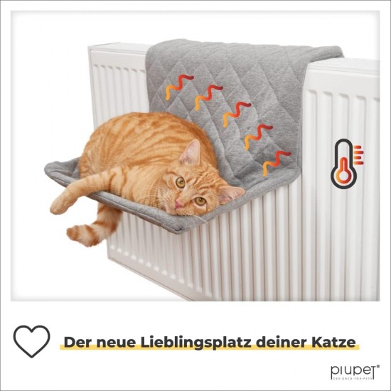 PiuPet® Cat Radiator Lounger - Suitable for All Standard Radiators - Cat Hammock Heating - Suitable for Cats up to 7 kg - Hammock Cat PiuPet® Cat Radiator Lounger - Suitable for All Standard Radiators - Cat Hammock Heating - Suitable for Cats up to 7 kg - Hammock Cat