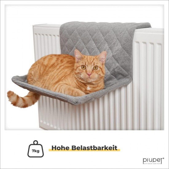 PiuPet® Cat Radiator Lounger - Suitable for All Standard Radiators - Cat Hammock Heating - Suitable for Cats up to 7 kg - Hammock Cat PiuPet® Cat Radiator Lounger - Suitable for All Standard Radiators - Cat Hammock Heating - Suitable for Cats up to 7 kg - Hammock Cat