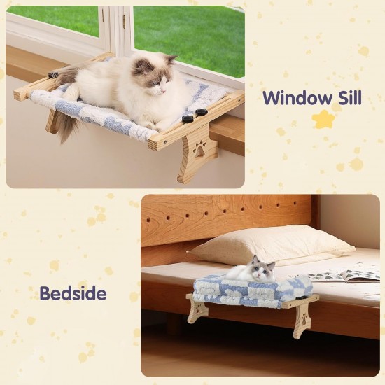 Quewoll Cat Window Perch, Cat Bed, Sturdy Hammock Window (Teal, 15) Quewoll Cat Window Perch, Cat Bed, Sturdy Hammock Window (Teal, 15)