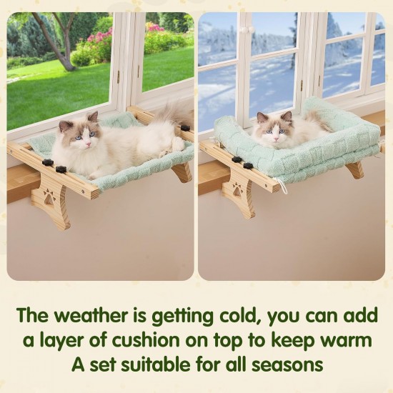 Quewoll Cat Window Perch, Cat Bed, Sturdy Hammock Window (Teal, 15) Quewoll Cat Window Perch, Cat Bed, Sturdy Hammock Window (Teal, 15)