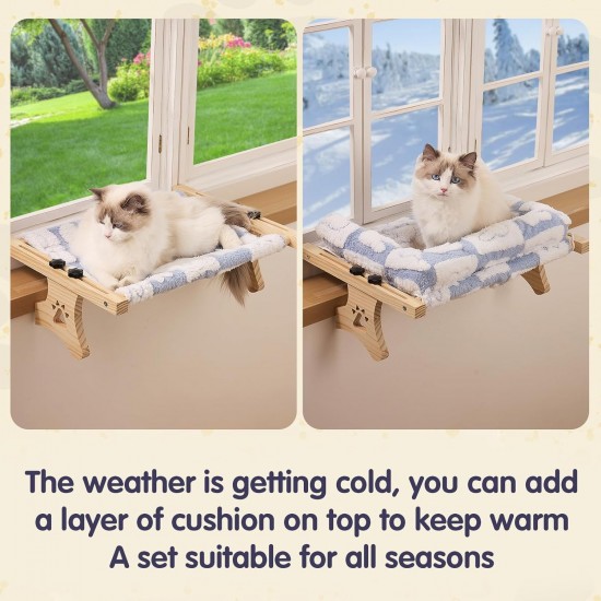 Quewoll Cat Window Perch, Cat Bed, Sturdy Hammock Window (Teal, 15) Quewoll Cat Window Perch, Cat Bed, Sturdy Hammock Window (Teal, 15)