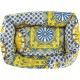 Record - Sorrento Cat Bed Made of Polycotton - Padded Pet Bed with Cheerful Design - Rectangular Cushion for Dogs and Cats | S - 60 x 45 x 17 cm