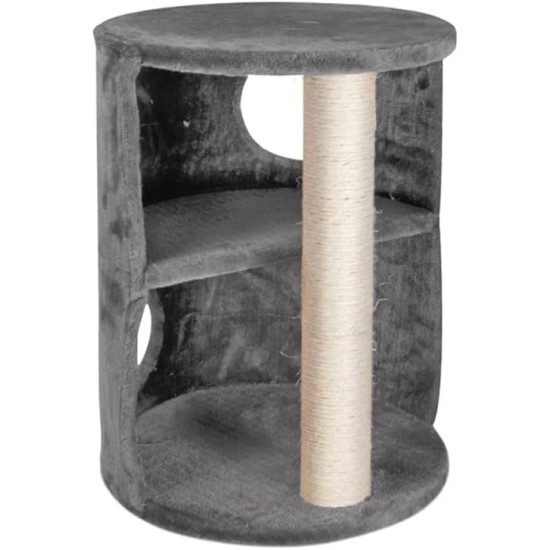 Record Geranium Cat Scratching Post - Three Tier Structure - Vertical Bridge with Plush Lining and Sisal Exterior for Scratching - Dimensions: 30 x 30 x 65 (H) cm, Colour: Red Record Geranium Cat Scratching Post - Three Tier Structure - Vertical Bridge with Plush Lining and Sisal Exterior for Scratching - Dimensions: 30 x 30 x 65 (H) cm, Colour: Red
