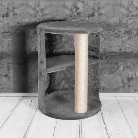 Record Geranium Cat Scratching Post - Three Tier Structure - Vertical Bridge with Plush Lining and Sisal Exterior for Scratching - Dimensions: 30 x 30 x 65 (H) cm, Colour: Red Record Geranium Cat Scratching Post - Three Tier Structure - Vertical Bridge with Plush Lining and Sisal Exterior for Scratching - Dimensions: 30 x 30 x 65 (H) cm, Colour: Red