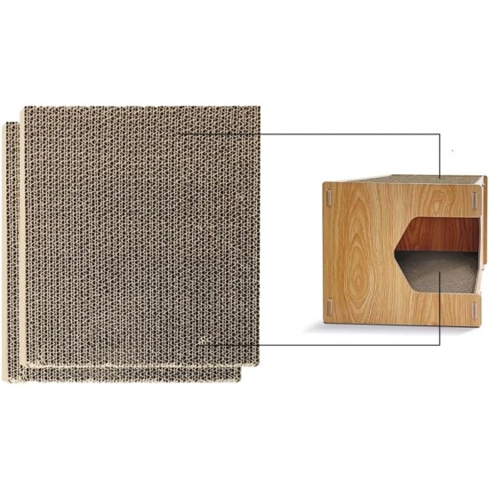 Record Geranium Cat Scratching Post - Three Tier Structure - Vertical Bridge with Plush Lining and Sisal Exterior for Scratching - Dimensions: 30 x 30 x 65 (H) cm, Colour: Red Record Geranium Cat Scratching Post - Three Tier Structure - Vertical Bridge with Plush Lining and Sisal Exterior for Scratching - Dimensions: 30 x 30 x 65 (H) cm, Colour: Red