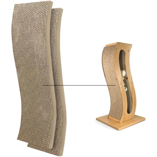 Record Geranium Cat Scratching Post - Three Tier Structure - Vertical Bridge with Plush Lining and Sisal Exterior for Scratching - Dimensions: 30 x 30 x 65 (H) cm, Colour: Red Record Geranium Cat Scratching Post - Three Tier Structure - Vertical Bridge with Plush Lining and Sisal Exterior for Scratching - Dimensions: 30 x 30 x 65 (H) cm, Colour: Red