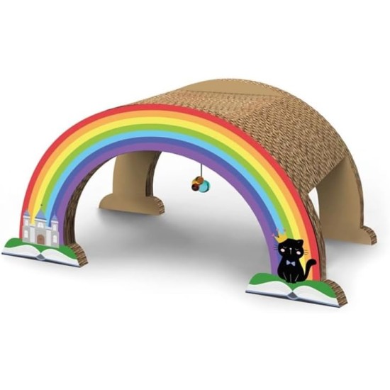 Record Geranium Cat Scratching Post - Three Tier Structure - Vertical Bridge with Plush Lining and Sisal Exterior for Scratching - Dimensions: 30 x 30 x 65 (H) cm, Colour: Red Record Geranium Cat Scratching Post - Three Tier Structure - Vertical Bridge with Plush Lining and Sisal Exterior for Scratching - Dimensions: 30 x 30 x 65 (H) cm, Colour: Red
