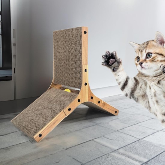 Record Geranium Cat Scratching Post - Three Tier Structure - Vertical Bridge with Plush Lining and Sisal Exterior for Scratching - Dimensions: 30 x 30 x 65 (H) cm, Colour: Red Record Geranium Cat Scratching Post - Three Tier Structure - Vertical Bridge with Plush Lining and Sisal Exterior for Scratching - Dimensions: 30 x 30 x 65 (H) cm, Colour: Red