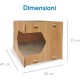 Record Geranium Cat Scratching Post - Three Tier Structure - Vertical Bridge with Plush Lining and Sisal Exterior for Scratching - Dimensions: 30 x 30 x 65 (H) cm, Colour: Red Record Geranium Cat Scratching Post - Three Tier Structure - Vertical Bridge with Plush Lining and Sisal Exterior for Scratching - Dimensions: 30 x 30 x 65 (H) cm, Colour: Red