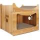 Record Geranium Cat Scratching Post - Three Tier Structure - Vertical Bridge with Plush Lining and Sisal Exterior for Scratching - Dimensions: 30 x 30 x 65 (H) cm, Colour: Red Record Geranium Cat Scratching Post - Three Tier Structure - Vertical Bridge with Plush Lining and Sisal Exterior for Scratching - Dimensions: 30 x 30 x 65 (H) cm, Colour: Red