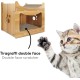 Record Geranium Cat Scratching Post - Three Tier Structure - Vertical Bridge with Plush Lining and Sisal Exterior for Scratching - Dimensions: 30 x 30 x 65 (H) cm, Colour: Red Record Geranium Cat Scratching Post - Three Tier Structure - Vertical Bridge with Plush Lining and Sisal Exterior for Scratching - Dimensions: 30 x 30 x 65 (H) cm, Colour: Red