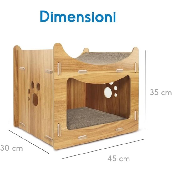 Record Geranium Cat Scratching Post - Three Tier Structure - Vertical Bridge with Plush Lining and Sisal Exterior for Scratching - Dimensions: 30 x 30 x 65 (H) cm, Colour: Red Record Geranium Cat Scratching Post - Three Tier Structure - Vertical Bridge with Plush Lining and Sisal Exterior for Scratching - Dimensions: 30 x 30 x 65 (H) cm, Colour: Red