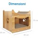 Record Geranium Cat Scratching Post - Three Tier Structure - Vertical Bridge with Plush Lining and Sisal Exterior for Scratching - Dimensions: 30 x 30 x 65 (H) cm, Colour: Red Record Geranium Cat Scratching Post - Three Tier Structure - Vertical Bridge with Plush Lining and Sisal Exterior for Scratching - Dimensions: 30 x 30 x 65 (H) cm, Colour: Red