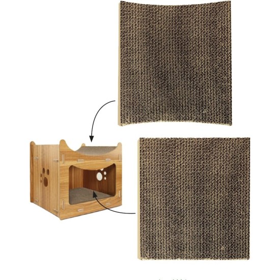 Record Geranium Cat Scratching Post - Three Tier Structure - Vertical Bridge with Plush Lining and Sisal Exterior for Scratching - Dimensions: 30 x 30 x 65 (H) cm, Colour: Red Record Geranium Cat Scratching Post - Three Tier Structure - Vertical Bridge with Plush Lining and Sisal Exterior for Scratching - Dimensions: 30 x 30 x 65 (H) cm, Colour: Red