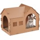Relaxdays Cardboard Cat House with Scratching Board to Assemble Including Catnip HBT 36 x 49 x 29 cm Brown Relaxdays Cardboard Cat House with Scratching Board to Assemble Including Catnip HBT 36 x 49 x 29 cm Brown