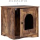 Relaxdays Cat Cabinet for Cat Litter Tray, Door with Open Entrance, Industrial Style, HBT 50 x 48 x 50 cm, Cat House, Brown Relaxdays Cat Cabinet for Cat Litter Tray, Door with Open Entrance, Industrial Style, HBT 50 x 48 x 50 cm, Cat House, Brown