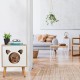 Relaxdays Cat Cabinet with Door, H x W x D: 50 x 40 x 40 cm, Hide Cat Litter Tray, Sleeping Area, Indoor Cat Chest of Drawers, Natural/White