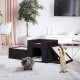 Relaxdays Cat Cave, Foldable, 3 Beds, Cat House with Scratching Surface, HBT: 36.5 x 112 x 41 cm, Cat Hideout, Black Relaxdays Cat Cave, Foldable, 3 Beds, Cat House with Scratching Surface, HBT: 36.5 x 112 x 41 cm, Cat Hideout, Black