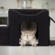 Relaxdays Cat Cave, Foldable, 3 Beds, Cat House with Scratching Surface, HBT: 36.5 x 112 x 41 cm, Cat Hideout, Black Relaxdays Cat Cave, Foldable, 3 Beds, Cat House with Scratching Surface, HBT: 36.5 x 112 x 41 cm, Cat Hideout, Black
