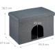 Relaxdays Cat Cave with Seat Cover, Foldable Stool, Hiding Place for Cats and Dogs, H x W x D: 38.5 x 64.5 x 37.5 cm, Grey Relaxdays Cat Cave with Seat Cover, Foldable Stool, Hiding Place for Cats and Dogs, H x W x D: 38.5 x 64.5 x 37.5 cm, Grey