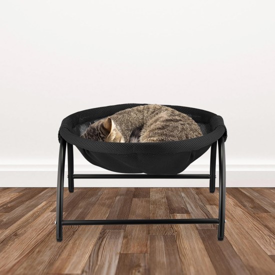 Relaxdays Cat Hammock Standing Raised Cat Hammock Hammock H25 x 44 x 42 cm Cat Bed with Stand Black Relaxdays Cat Hammock Standing Raised Cat Hammock Hammock H25 x 44 x 42 cm Cat Bed with Stand Black