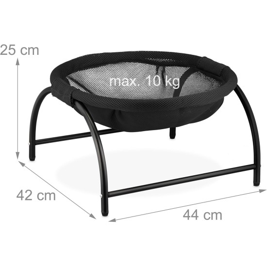 Relaxdays Cat Hammock Standing Raised Cat Hammock Hammock H25 x 44 x 42 cm Cat Bed with Stand Black Relaxdays Cat Hammock Standing Raised Cat Hammock Hammock H25 x 44 x 42 cm Cat Bed with Stand Black