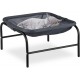 Relaxdays Cat Hammock, Standing, Raised Cat Hanging Chair, H x W x D: 27 x 45 x 45 cm, Cat Bed with Stand, Grey/Black Relaxdays Cat Hammock, Standing, Raised Cat Hanging Chair, H x W x D: 27 x 45 x 45 cm, Cat Bed with Stand, Grey/Black